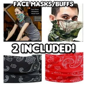 New 2-Pack of Face Masks/Buffs/Multi-Headbands